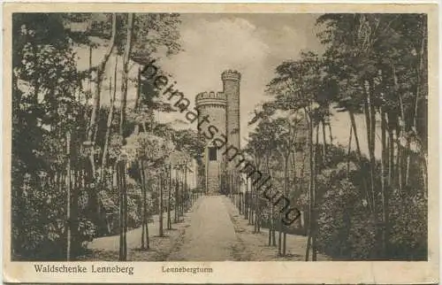 Lennebergturm - Waldschenke Lenneberg - Verlag K. Walter-Diehl Mainz 30er Jahre