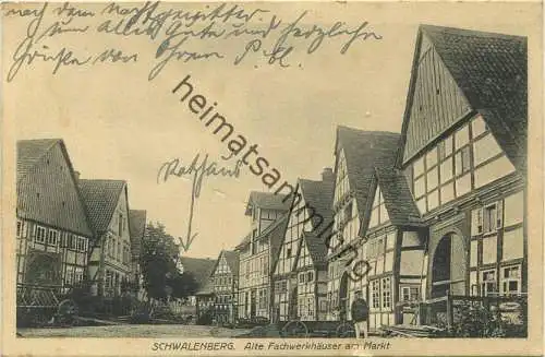 Schwalenberg - Alte Fachwerkhäuser am Markt - Verlag J.H. Aldegarmann Schwalenberg