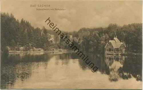 Bad Sachsa - Schmelzteich mit Bootstation - Verlag Trenkler Co. Leipzig 1905