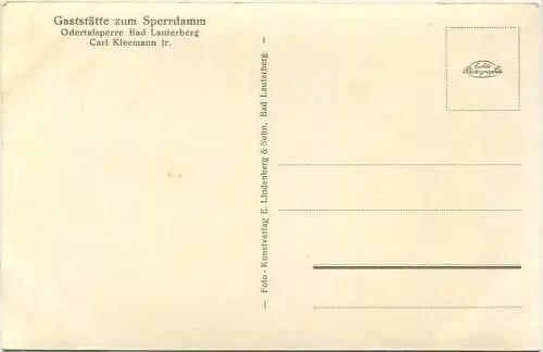 Bad Lauterberg - Blick vom Jagdkopf auf die Odertalsperre - Foto-AK 30er Jahre - Verlag E. Lindenberg & Sohn Bad Lauterb
