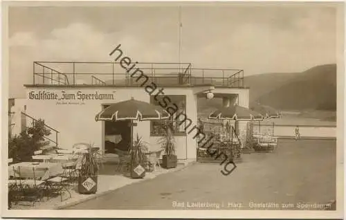 Bad Lauterberg - Gaststätte zum Sperrdamm - Afri-Cola - Foto-AK - Verlag Cramers Dortmund 30er Jahre