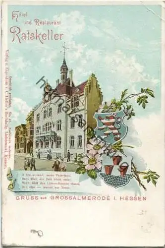 Großalmerode - Hotel und Restaurant Ratskeller - Verlag C. Heller Lichtenau