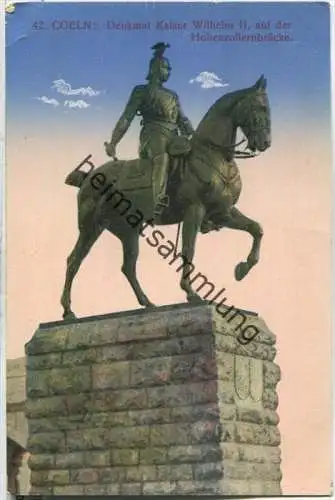 Köln - Denkmal Kaiser Wilhelm II. auf der Hohenzollernbrücke