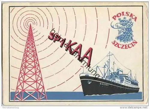 QSL - QTH - Funkkarte - SP1-KAA - Polska - Poland - Szczecin - 1958