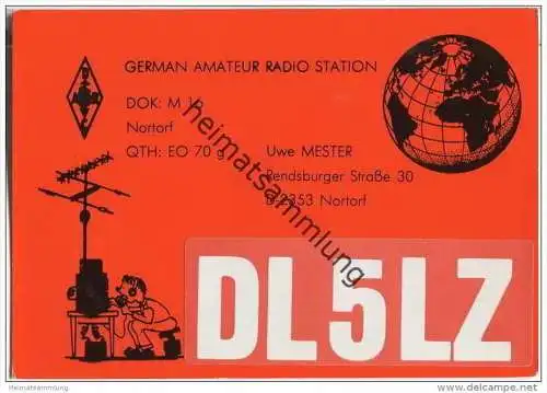 QSL - QTH - Funkkarte - DL5LZ - Nortorf - 1980