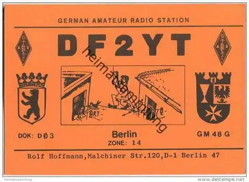 QSL - QTH - Funkkarte - DF2YT - Berlin-Britz - 1979