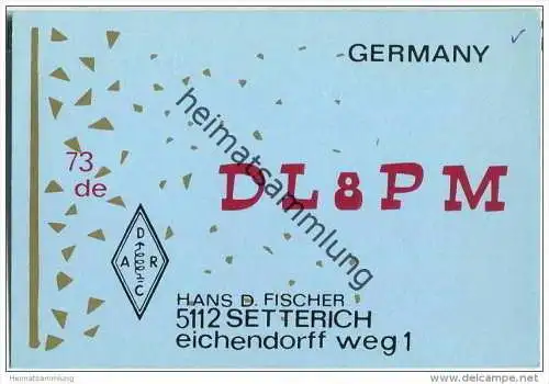 QSL - QTH - Funkkarte - DL8PM - Baesweiler-Setterich - 1969