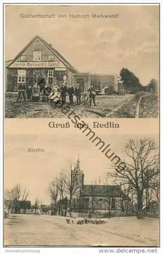 Redlin - Kirche - Gastwirtschaft von Heinrich Markwardt