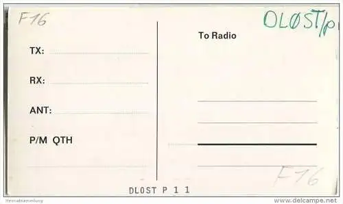 QSL - QTH - Funkkarte - DL0GZ - Mörfelden - 1972