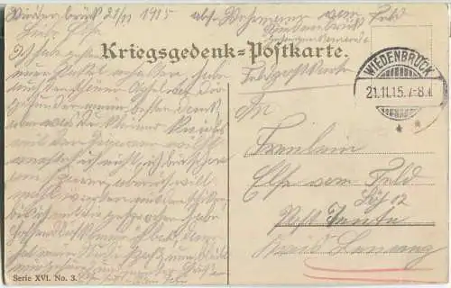 Der Segen uns'rer Ahnen rauscht durch die Deutschen Fahnen - Flagge - Adler (G38125y)gel. 1915