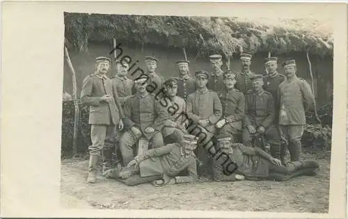 Soldatengruppe in Wolhynien - Rückseite beschrieben