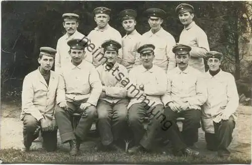 Soldatengruppe - Lazarett Kloster Tiefenthal - Rückseite beschrieben 1917