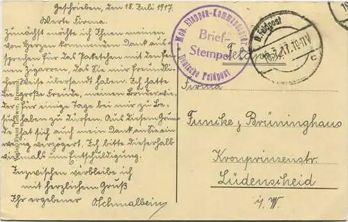 Maubeuge - Tor von Mons - Porte de Mons - Verlag Franz Leuwer Bremen - Feldpost gel. 1917