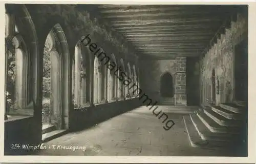 Wimpfen im Tal - Kreuzgang - Foto-AK - Verlag Emil Rösch Meersburg