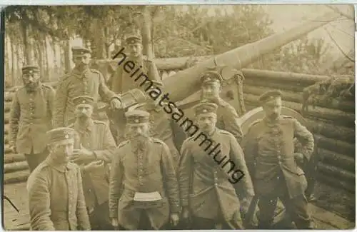 Geschütz - Soldaten - Kanone - Foto-AK