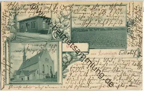 Kriebitzsch - Bahnhof - Kirche - Gesamtansicht