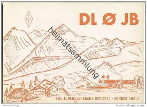 QSL - QTH - Funkkarte - DL0JB - Benediktbeuern - SWL-Jugendlehrgang des DARC - 1971