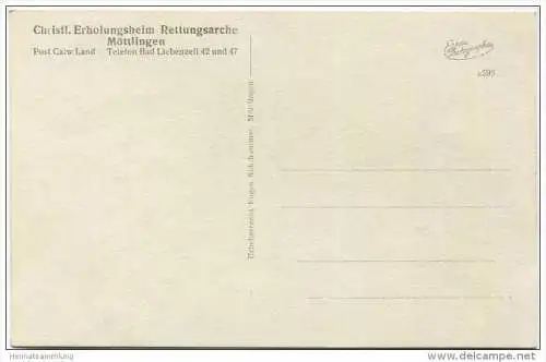 Möttlingen - Christliches Erholungsheim Rettungsarche - Andachtssaal - Foto-AK