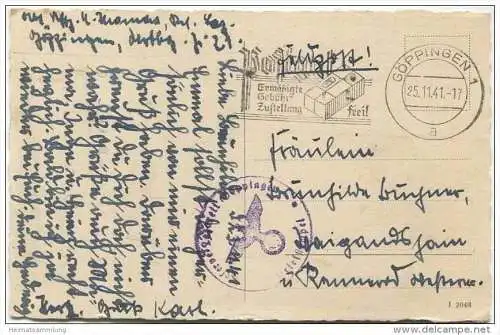 Göppingen - Marktplatz mit Rathaus - Feldpost