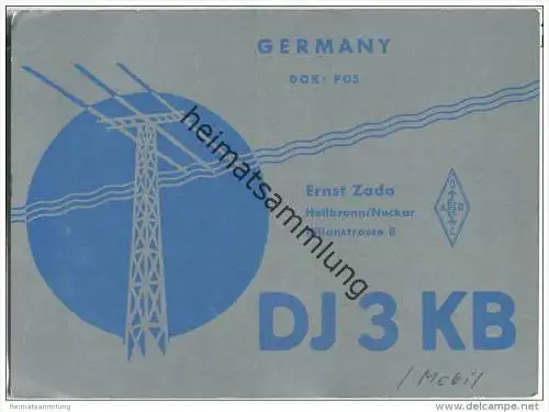 QSL - QTH - Funkkarte - DJ3KB - Heilbronn - 1960