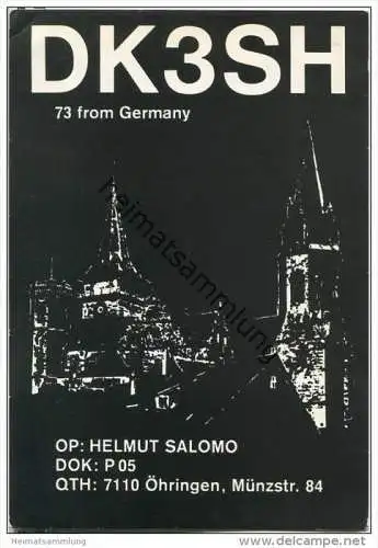 QSL - QTH - Funkkarte - DK3SK - Öhringen - 1970