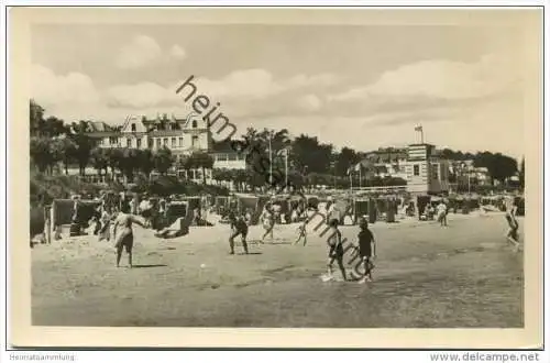 Ostseebad Bansin - Strandleben - Foto-AK 50er Jahre