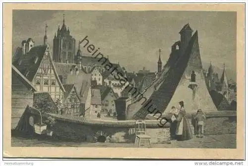 Ulm a. d. Donau - Ulm von der Wilhelmshöhe 1840 gez. von H. Schönfeld