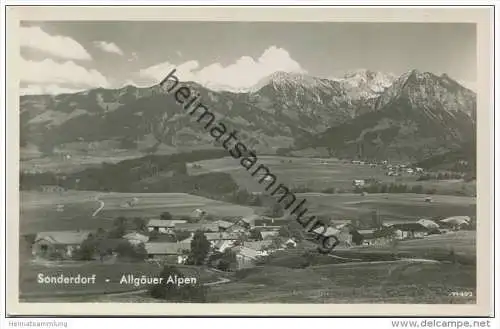 Bolsterlang - Sonderdorf - Allgäuer Alpen - Foto-AK 40er Jahre