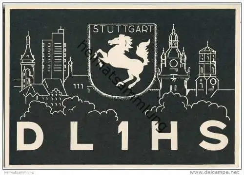 QSL - QTH - Funkkarte - DL1HS - Stuttgart - 1960