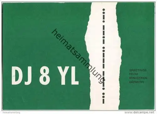 QSL - QTH - Funkkarte - DJ8YL - Windecken - Nidderau - 1971