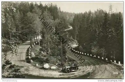 Heuscheuer - Schalaster-Kurve - Foto-AK 20er Jahre