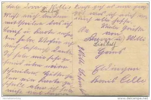 Soldaten in Uniform - Rückseite beschrieben