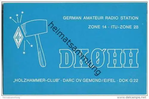 QSL - QTH - Funkkarte - DK0HH - Kall / Eifel - 1974