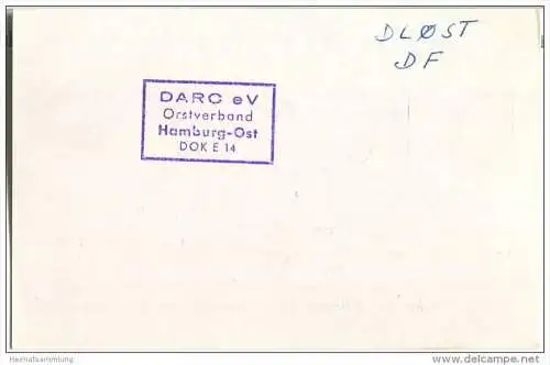 QSL - QTH - Funkkarte - DK1ZC - Hamburg - 1969