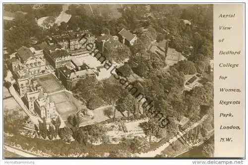 London - Bedford College for Women - Regent s Park N.W. - Aerial View - Foto-AK