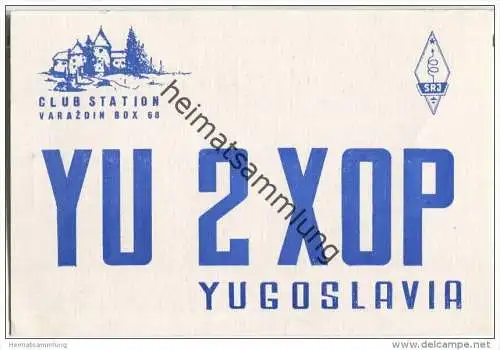 QSL - QTH - Funkkarte - YU2XOP - Kroatien - Varazdin - 1966