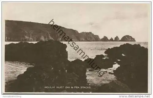 Guernsey - Moulin Huet Bay &amp; Pea Stacks - Foto-AK ca. 1920