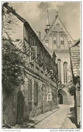 Güstrow - Alter Winkel mit Blick auf den Dom - Foto-AK