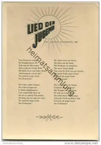 Lied der Jugend - Text Heinrich Eldermann 1907 - AK Grossformat