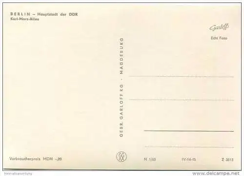 Berlin-Mitte - Karl-Marx-Allee - Foto-AK Grossformat