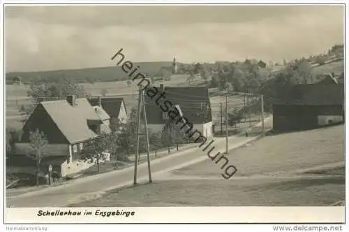 Schellerhau - Teilansicht - Foto-AK Handabzug