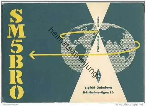 QSL - QTH - Funkkarte - SM5BRO - Schweden - Stockholm - 1961