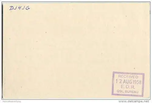 QSL - QTH - Funkkarte - OZ2CE - Aarhus - 1958