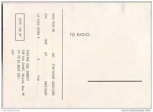 QSL - QTH - Funkkarte - DL0NS - Bad Harzburg - Seilbahn - 1959