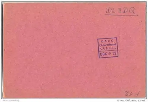 QSL - QTH - Funkkarte - DL9IQ - Kassel-Wolfsanger - 1959