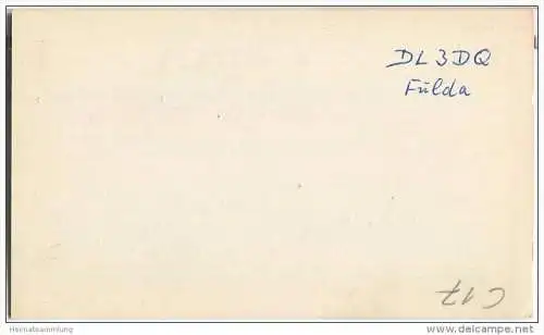 QSL - QTH - Funkkarte - DL3 KD - Feldafing - 1958