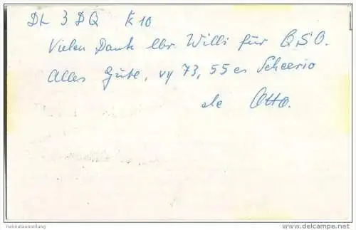 QSL - QTH - Funkkarte - DJ7UB - Idar-Oberstein - 1962