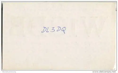 QSL - QTH - Funkkarte - W1GDB - USA - Norwell RFD. Mass. - 1960