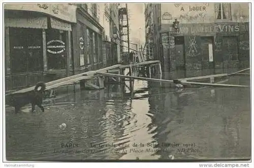 Paris - La Grande Crue de la Seine - Janvier 1910 - Quartier de la Place Maubert