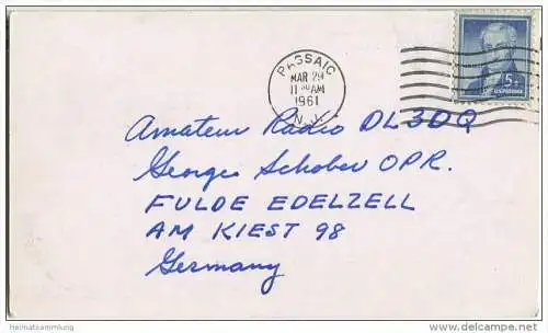 QSL - QTH - Funkkarte - W2IVF - USA - East Paterson New Jersey - 1960